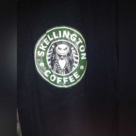 Sold Skellington Coffee Shirt - Picture 1 of 1